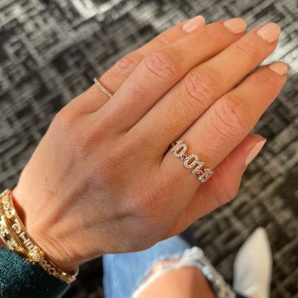 Pave Date Ring