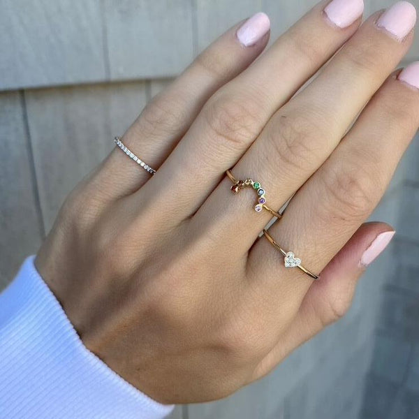 Itty Bitty Pave Heart Ring