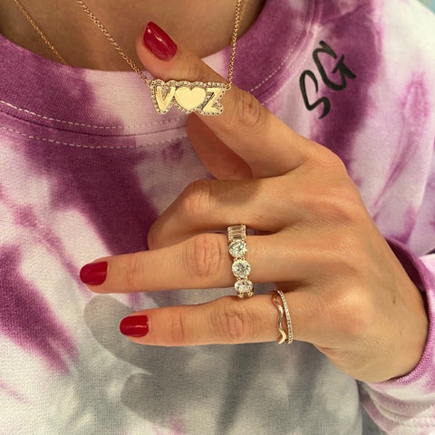 Gold Wavy Stack Band