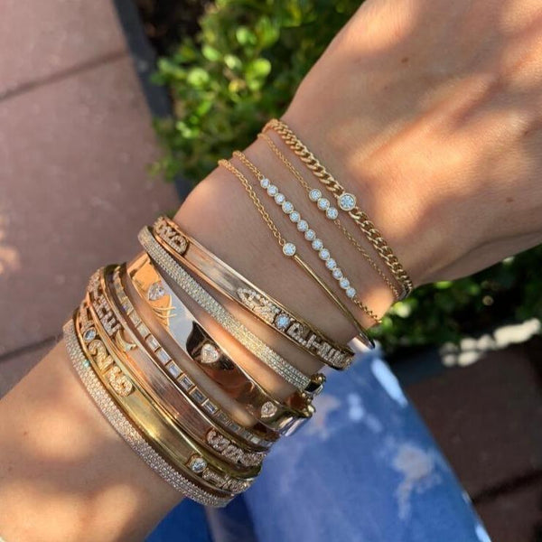 Three Bezel Diamond Bracelet