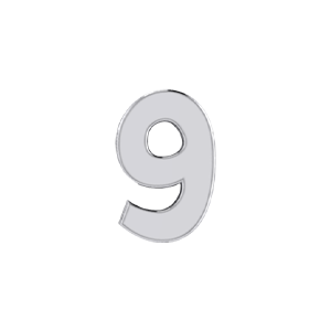 Mini Slider Number 9 Charm