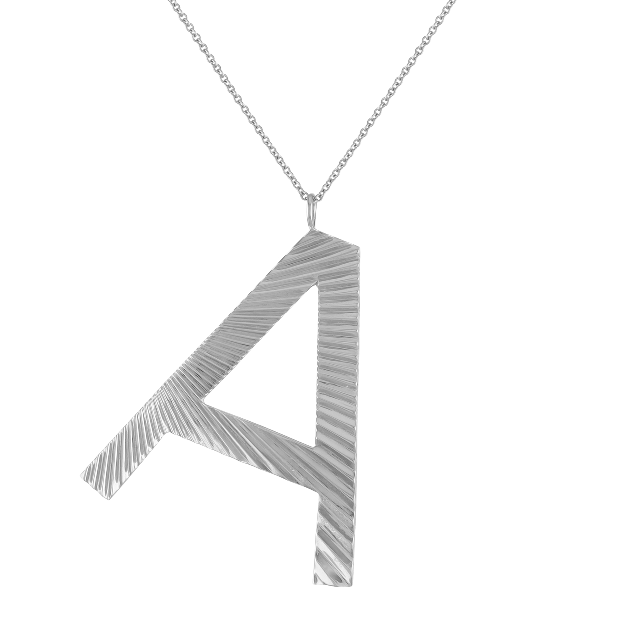 Jumbo Textured Initial Necklace