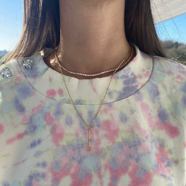 Chain Necklace with Charm Base