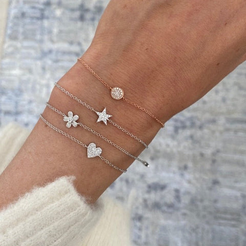 Mini Pave Heart Bracelet