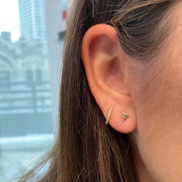 Single Gold Mini Heart Stud