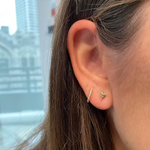 Single Gold Mini Heart Stud