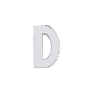 Mini Slider Solid Letter D Charm