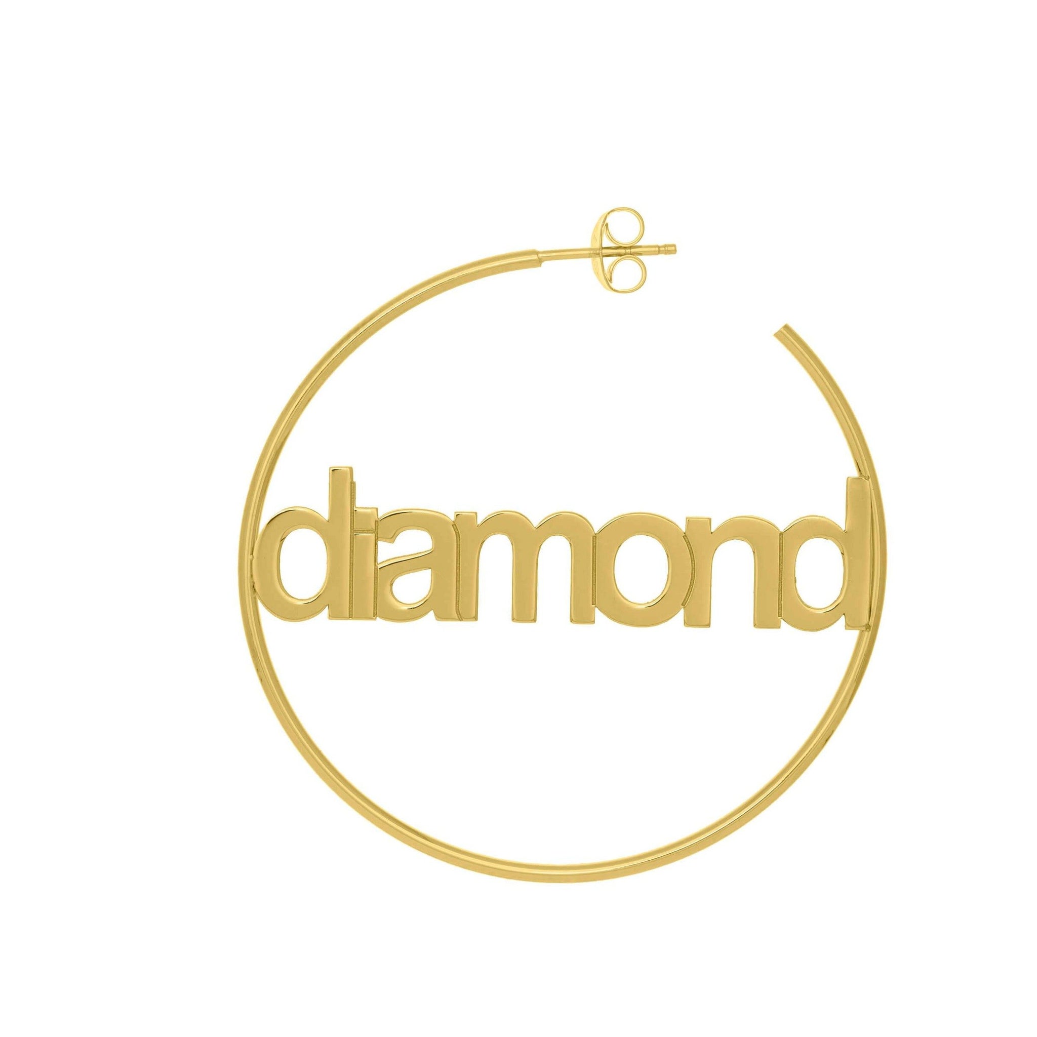 Citygirl Nameplate Hoops