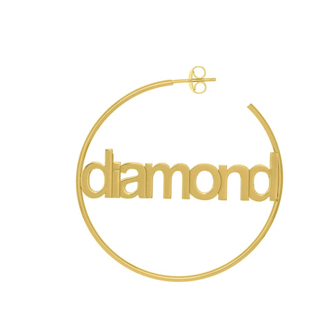 Citygirl Nameplate Hoops