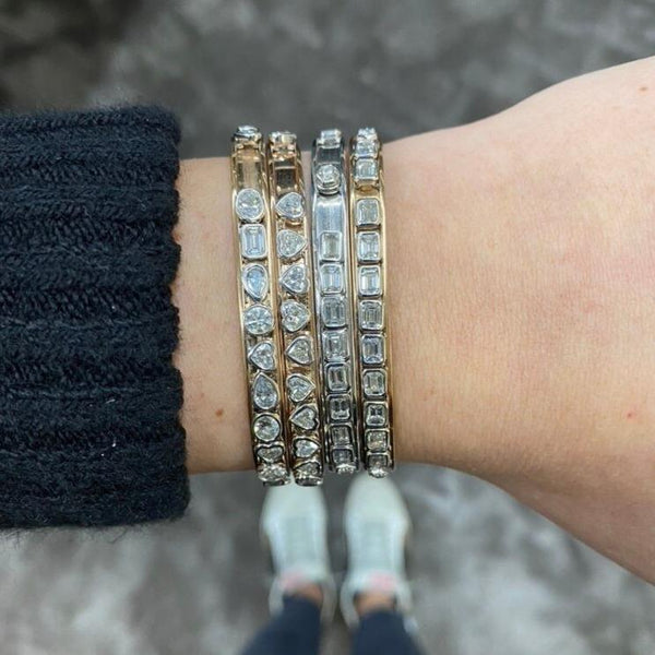 Fancy Shape Diamond Slider Bangle™ V2