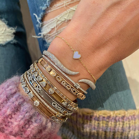 Mini Enamel Heart Bracelet