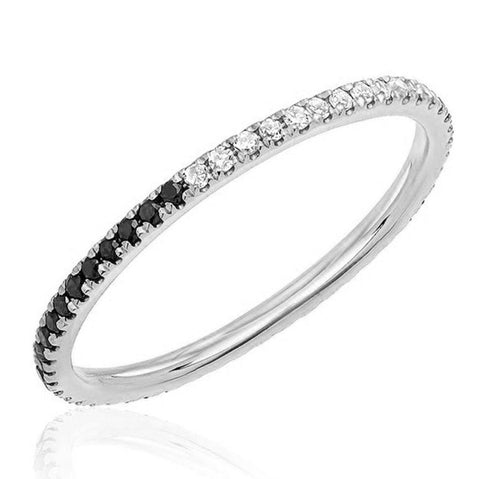 Black and White Diamond Eternity Band