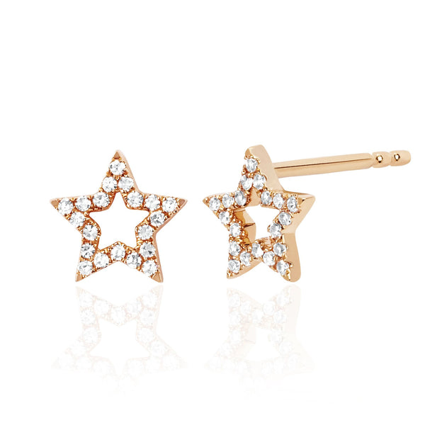 IN STOCK - Open Star Diamond Studs