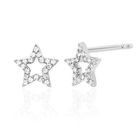 IN STOCK - Open Star Diamond Studs
