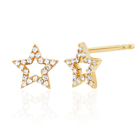 IN STOCK - Open Star Diamond Studs