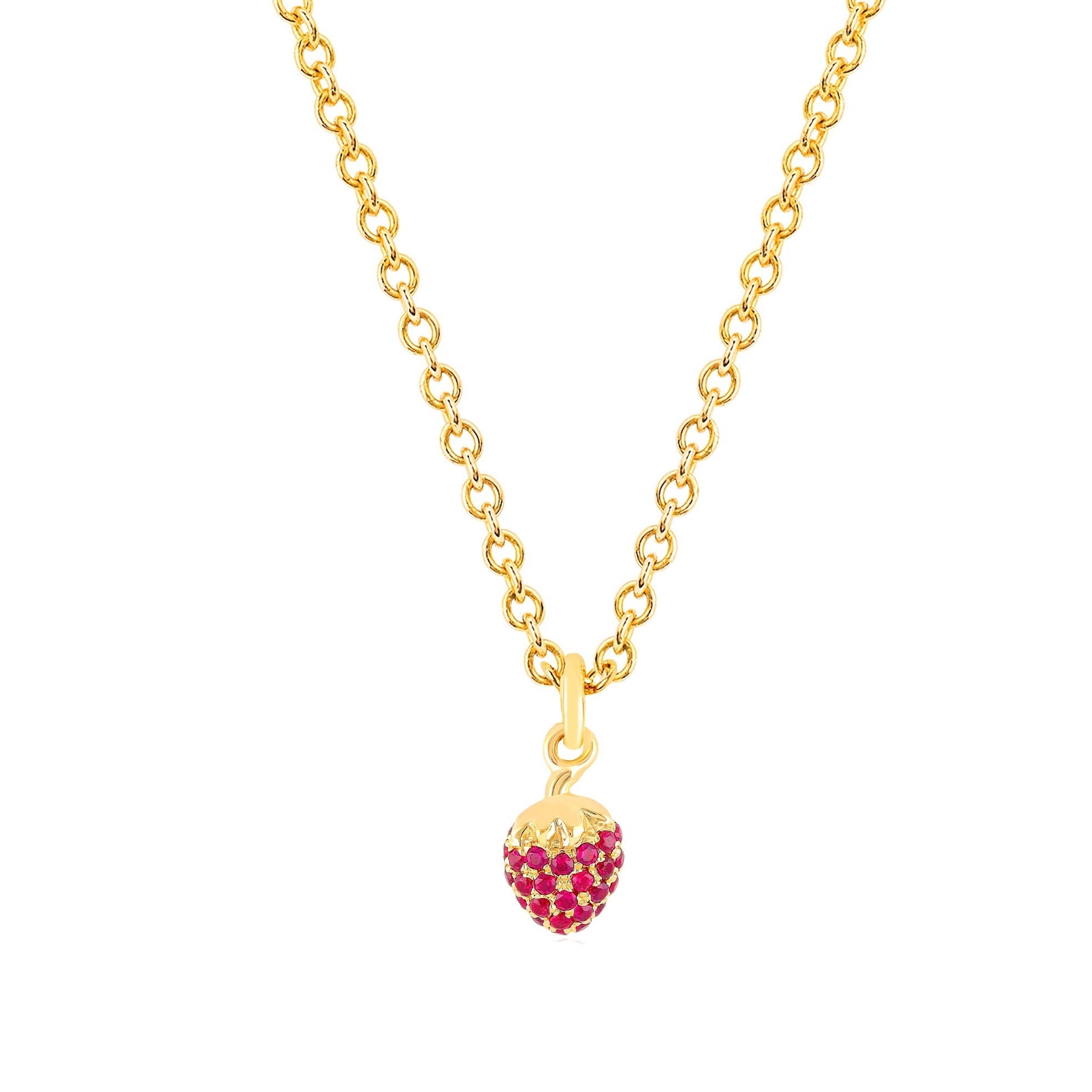 Ruby Mini Strawberry Necklace