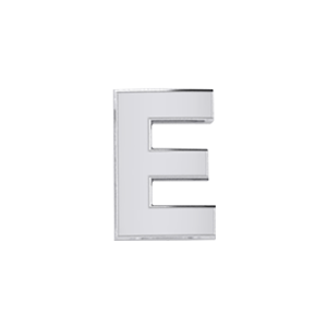Mini Slider Solid Letter E Charm