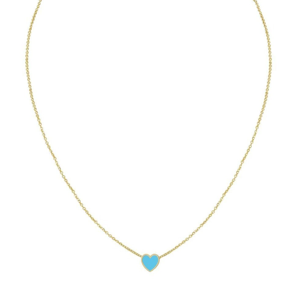 Mini Enamel Heart Necklace