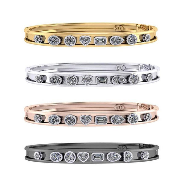 Fancy Shape Diamond Slider Bangle™