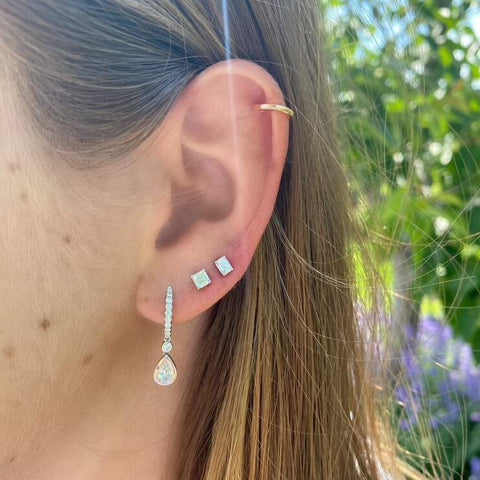Fancy Shape Diamond Stud Earrings