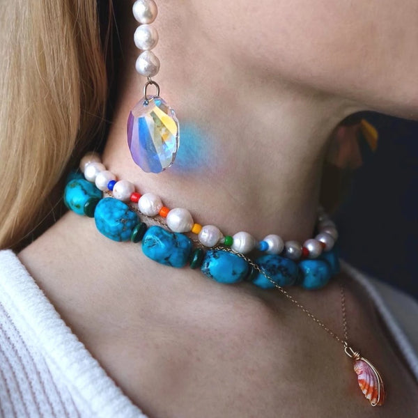 Mini Baroque Pearl Choker Necklace