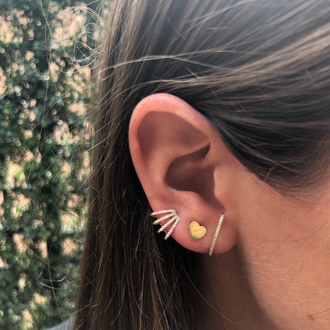 Multi Row Huggie Earrings