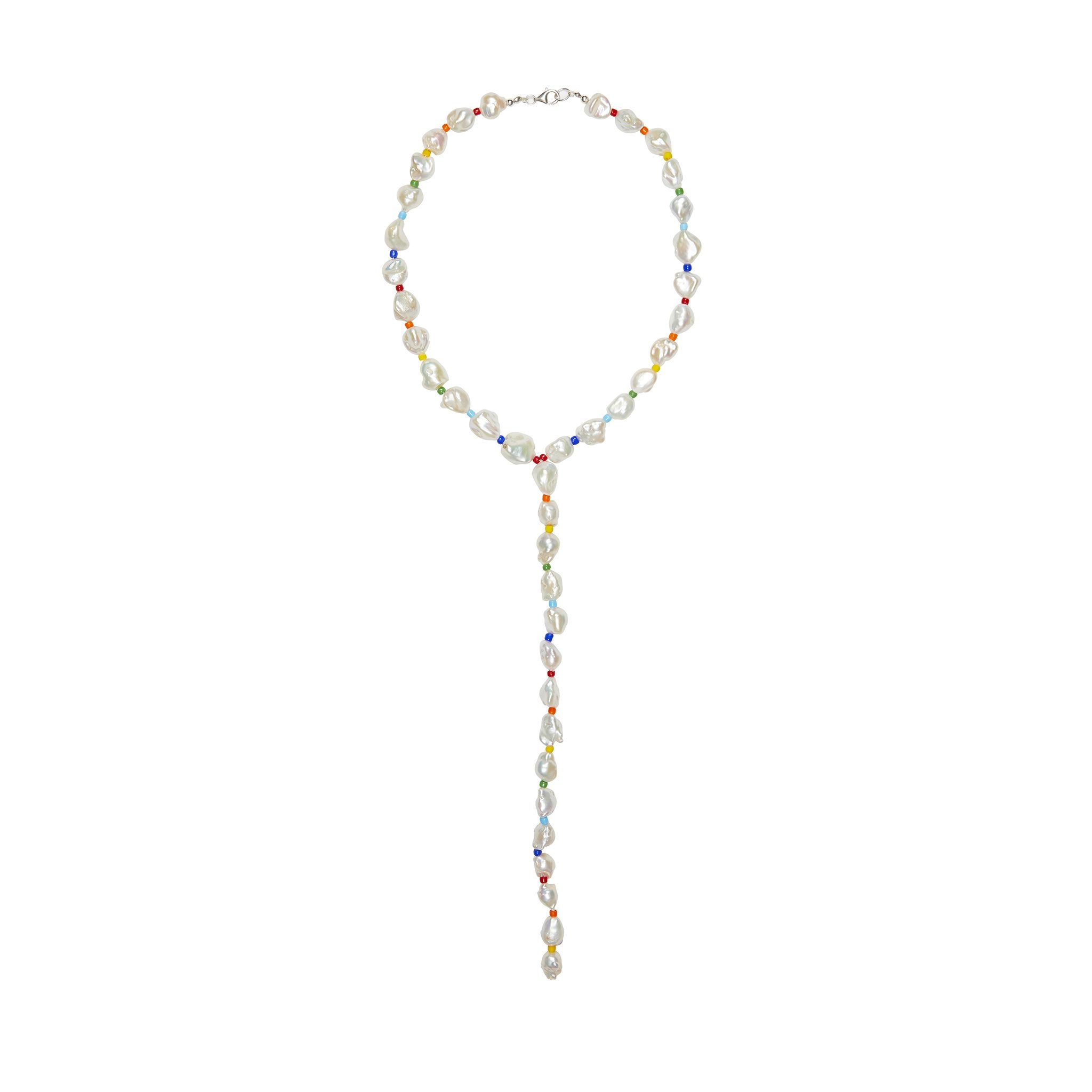 Baroque Pearl Lariat Necklace