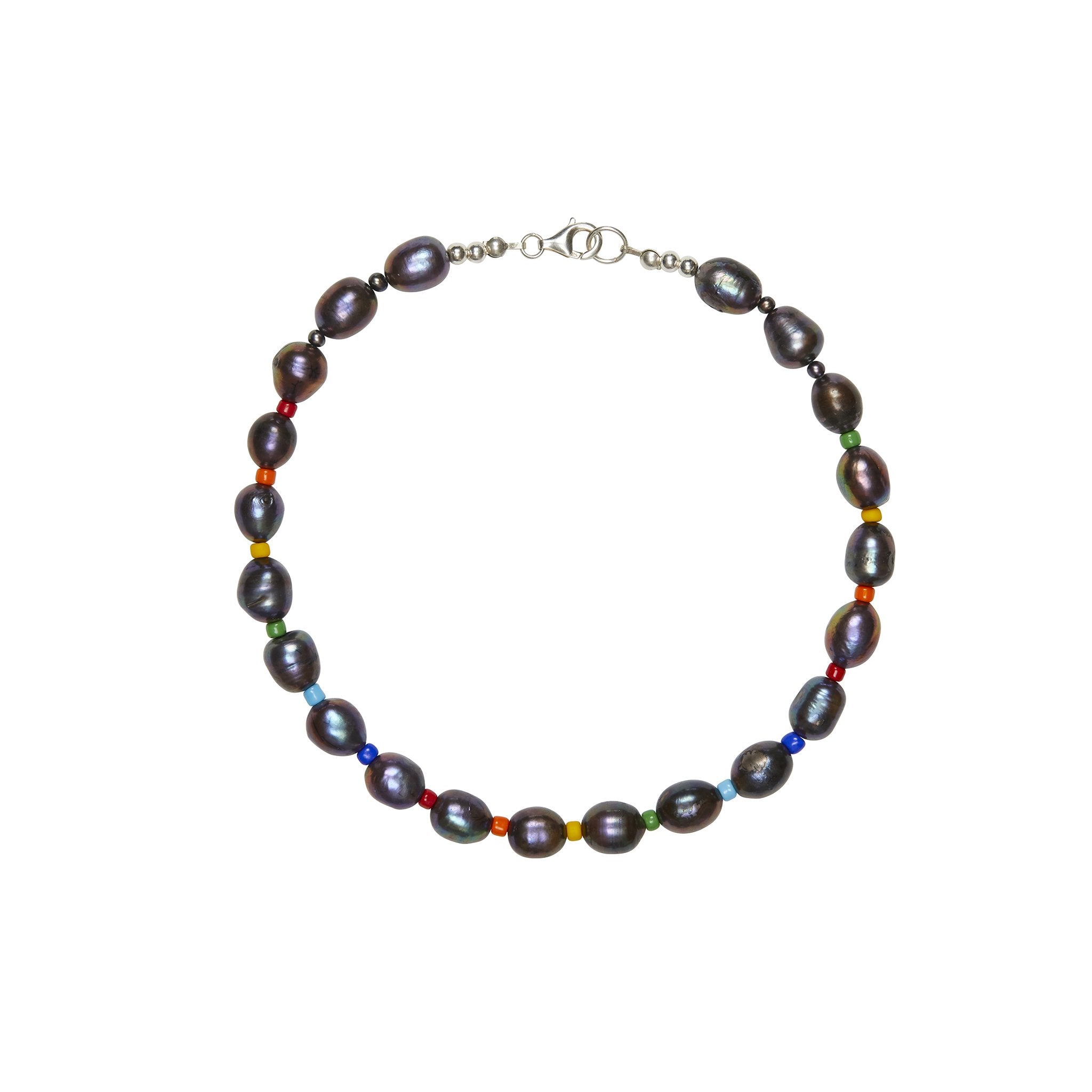 Black Baroque Pearl Collar Necklace