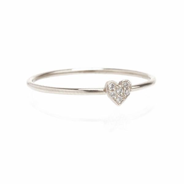 Itty Bitty Pave Heart Ring