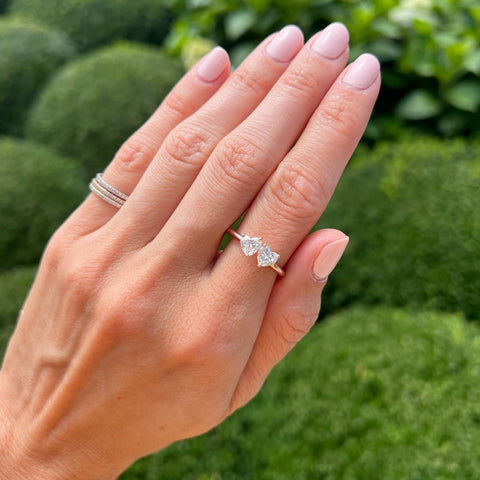 Engraved Heart Family Ring
