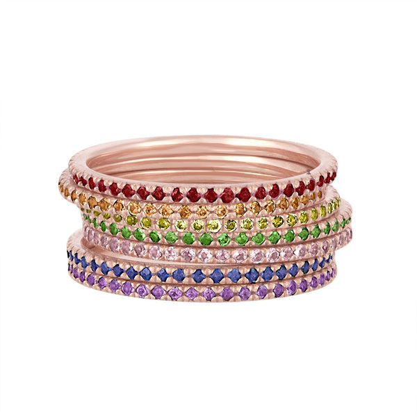 Rainbow Stack Bands - more sizes