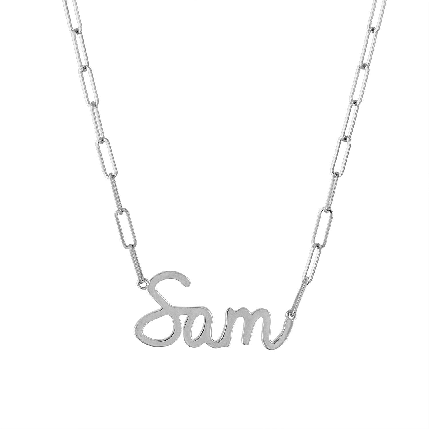 Jumbo Gold Script Name Necklace
