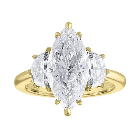 Marquise Engagement Ring with Cadillacs