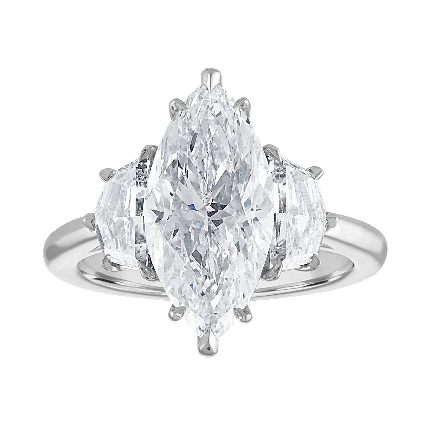 Marquise Engagement Ring with Cadillacs