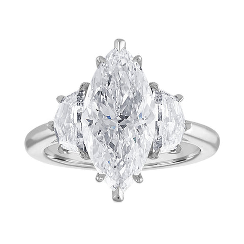 Marquise Engagement Ring with Cadillacs