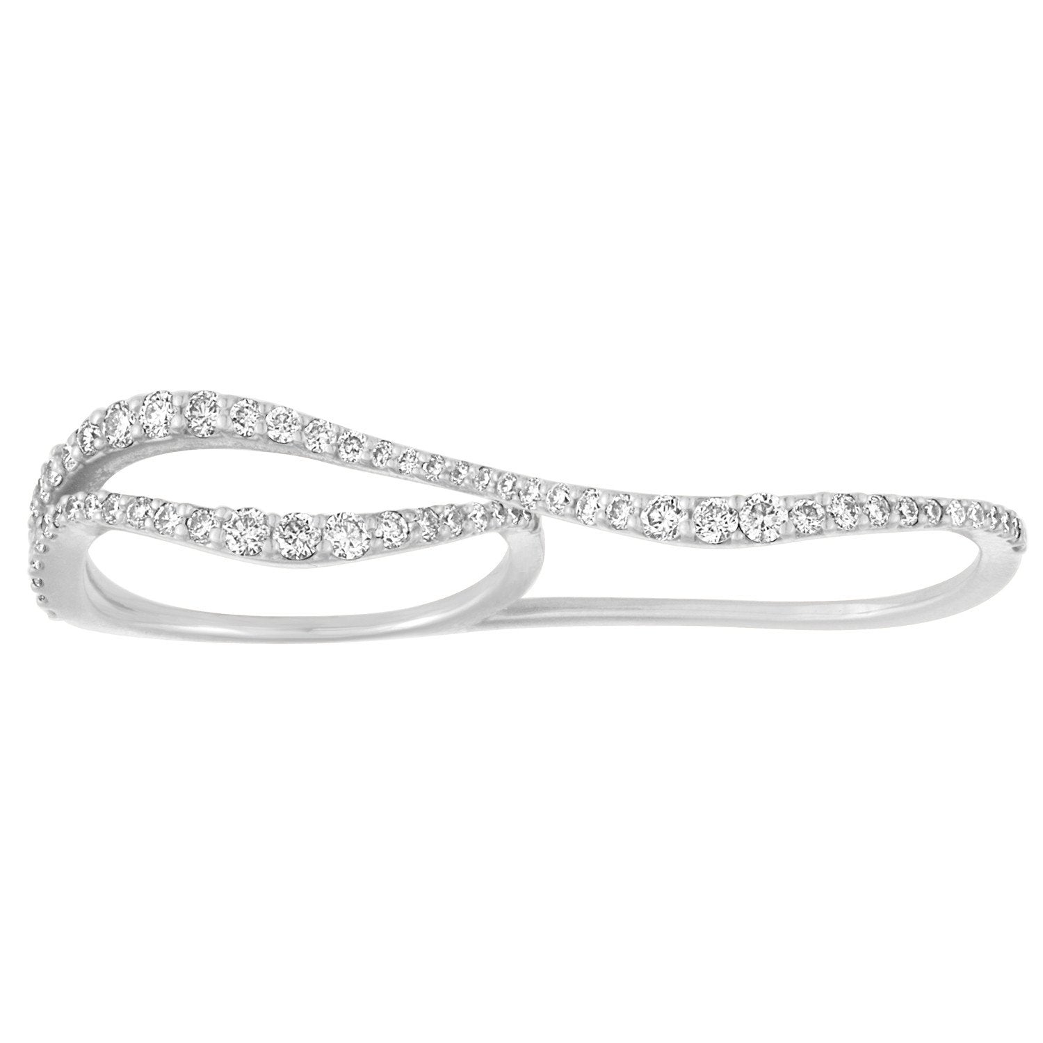 Wavy Two Finger Ring