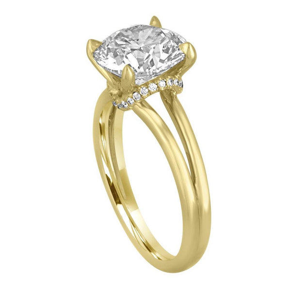 Gold Split Shank Engagement Ring