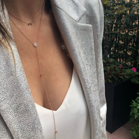 IN STOCK - Pave Disc Lariat