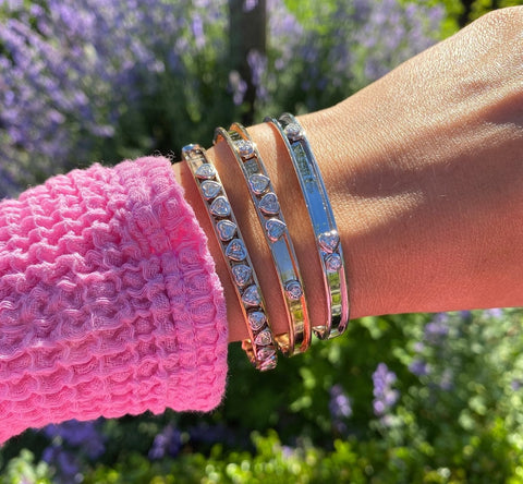 Fancy Shape Diamond Slider Bangle™ V2