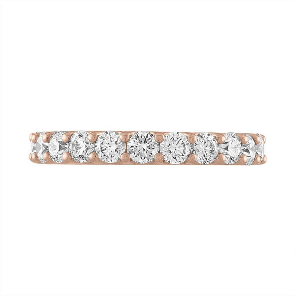 Round Diamond Scalloped Eternity Band