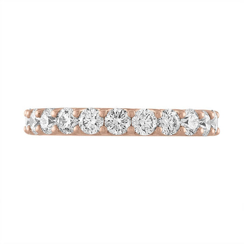 Round Diamond Scalloped Eternity Band