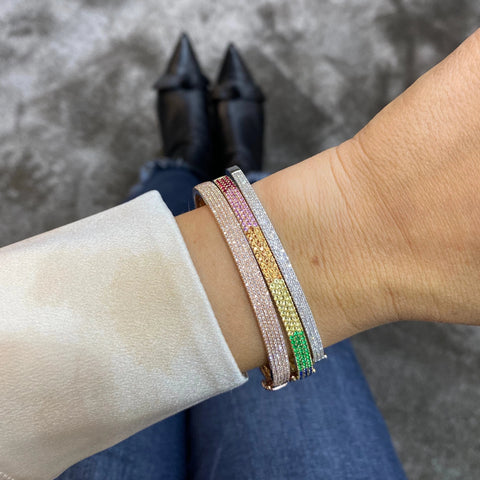 Rainbow Pave Bangle