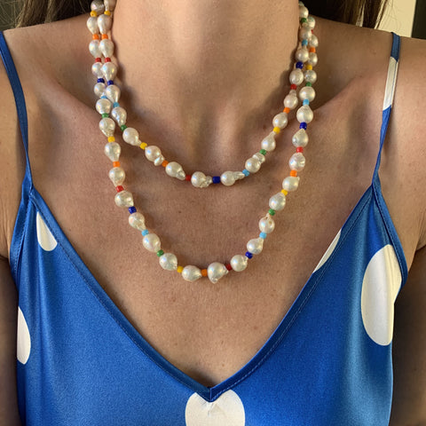 Baroque Pearl Rope Necklace