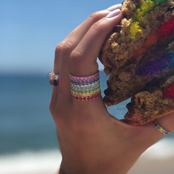 Large Rainbow Stack Bands