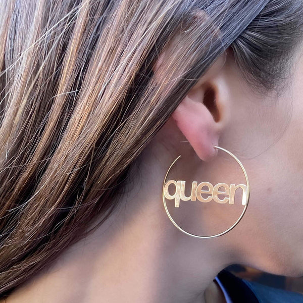 Citygirl Nameplate Hoops