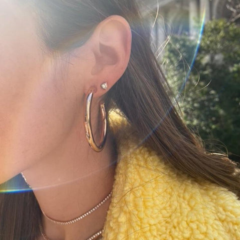 50mm Tube Hoop Earrings