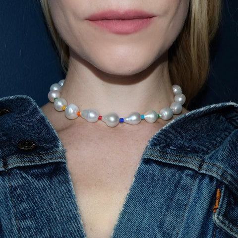 Baroque Pearl Collar Necklace