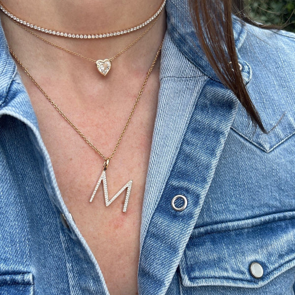 Woolf Gold and Diamond Initial Charm