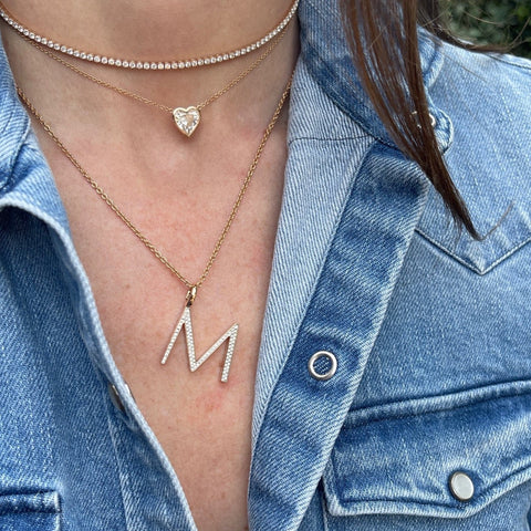Woolf Gold and Diamond Initial Charm