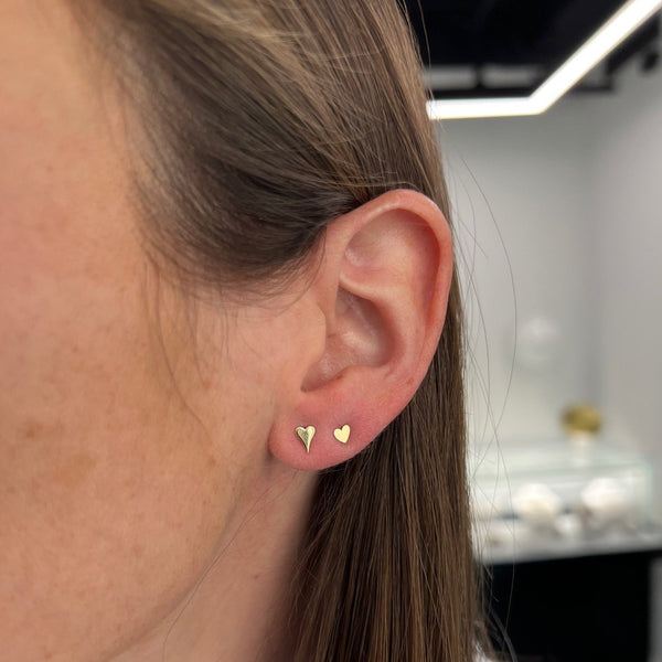 Single Gold Mini Heart Stud